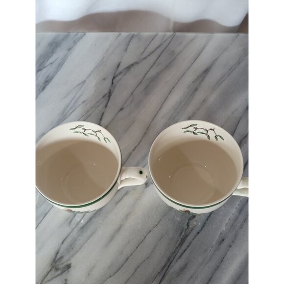 SPODE Christmas Tree Santa Coffee Tea Cups 6oz Set of 2 England VTG - Picture 7 of 15